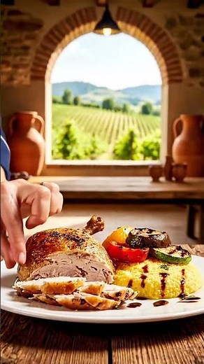 🍗🇮🇹 Italian Chicken Roast Recipe | Authentic Tuscan Style Roast with Polenta & Balsamic | AR Foods