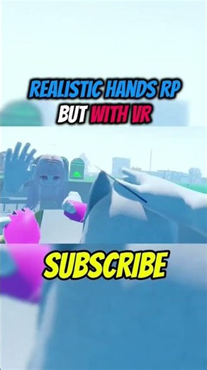*eats brain cutely* 🥺 realistic hand rp without vr but with vr #roblox #robloxvr