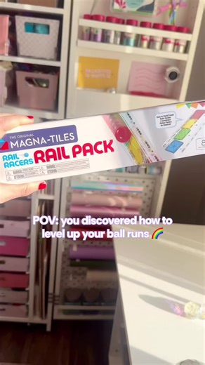 MAGNA-TILES ball runs just became more magical! 🌈 Our new Rail Racers Rail Pack is the perfect addition to your MAGNA-TILES collection to make longer and steeper ball runs. Try adding in different balls to create your own themed runs, such as this mini disco ball! Shop this new set through our link in bio. #MAGNATILES #magnetictiles #kidstoys #kidsactivities #easyactivities