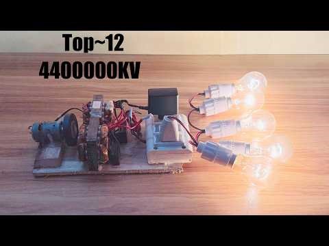 Top 12 Awesome generator 220v direct AC current free energy generator Use 4400000kV at home