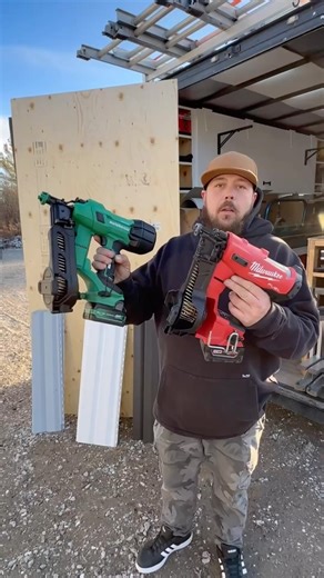 Dick Fast on Instagram: "Siding Nailer Review Here is a short version edit of my siding adapter review! I tied the Milwaukee and Dewalt both at 8 and gave the metabo adapter tip a 5 I think the gun is really good but the siding tip itself leaves room for improvement either way I’m sure things will only get better from each manufacturer in the future! Just to be clear these are cordless roofing nailers with adapter tips specifically designed for installing vinyl siding! CHEERS #roofing #themroofb