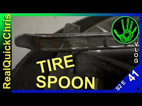 how do you use tire spoons to break the bead on a tire? s2e41