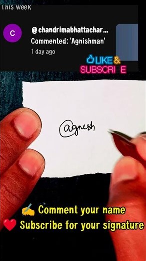 How to Create Your Unique Agnishman Signature|signcraftindia|#signature#calligraphy #signcraftindia