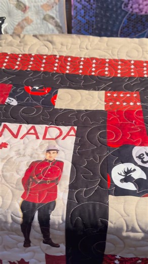 Louise made this gorgeous Canada quilt, I love her material choices | Jo Jo's Threads