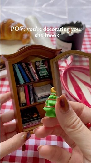 My little bookish corner on the shelf ✨Find the mini bookcase + mini books in bio 💕#bookshelf
