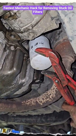 Fastest Mechanic Hack for Removing Stuck Oil Filters #shorts #automobile #mechanic