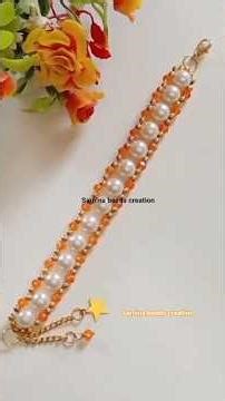 Easy & Simple Pearl Bracelet Tutorial 🧡✨ || Beads Bracelet for beginners #diy #bracelet #tutorial