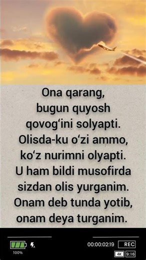 ℹ️ Ona haqida sherlar Hikmatli sõzlar Motivatsiya Manoli gaplar #obuna_bolishni_unutmang ❤🎬