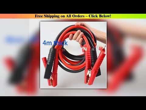 4 Meters 2000A Car Battery Booster Cable Emergency Ignition Jump Starter Lead Wire Clamps for Auto