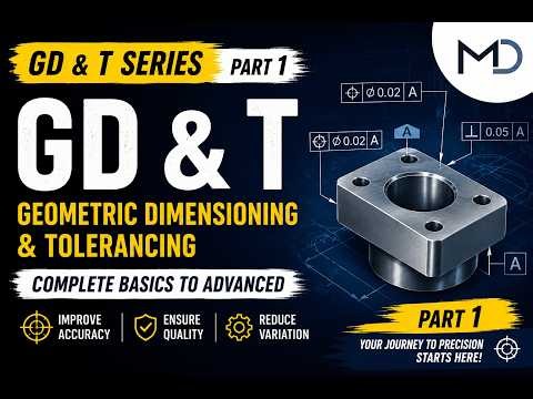 GD&T Explained from Scratch | Part 1 | Geometric Dimensioning & Tolerancing | Mechanical