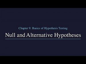 29 null and alternative hypotheses