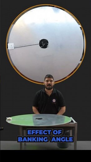Banking Angle #circularmotion #physicsexperiment #experimentscience #physics #centrifugalforce #IIT