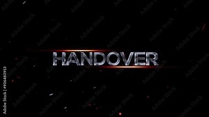 Handover Text Animation, Cinematic Handover Letter Logo Animation Trailer Videos