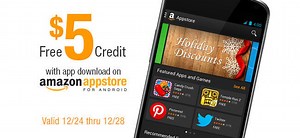 Amazon Offers $5 Credit With Any Appstore Purchase