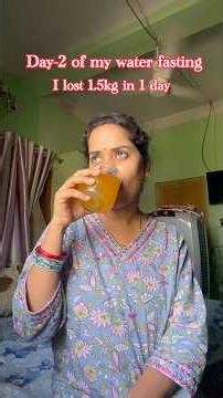 Day-2 Water fasting challenge I lost 1.5kg in 1 day🔥#whatieatinaday #weightlossjourney #shorts