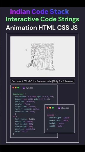 Interactive Code String Animation