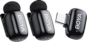 BOYA mini Wireless Lavalier Microphone for Android/iPhone 15/16,USB-C Plug & Play, 328ft 6H Battery, 3-Level AI Noise Reduction,AI Voice Changer for YouTube/TikTok/Recording (2TX+1RX,No Charging Case)