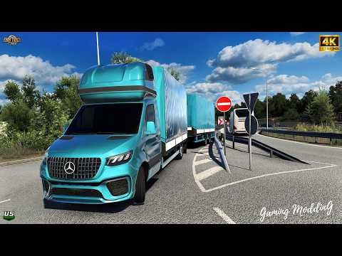 ETS2 1.57 | Realistic Driving | Mercedes-Benz Sprinter Tourer Megamod | POV 4K | #ets2