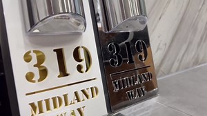 XRLSG Personalized Solar House Numbers for Outside Custom Solar Address Sign Housewarming Gift LED Address Numbers Modern Plaque for Garden Yard Home