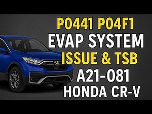 P0441 & P04F1 2017-2021 Honda CR-V FIX! TSB A21-081 Explained