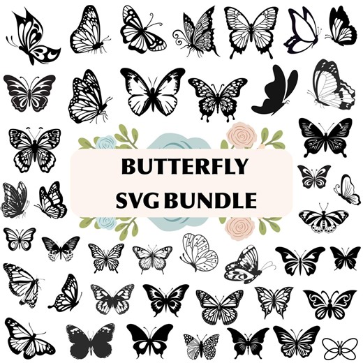 Butterfly SVG Bundle: Cricut, Silhouette, PNG, AI (digital Download) - Etsy