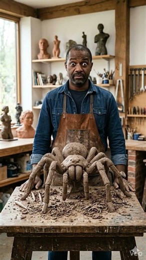 Sculptor Turned a Huge Block of Clay Into a Giant Spider! 😳🕷️🎨