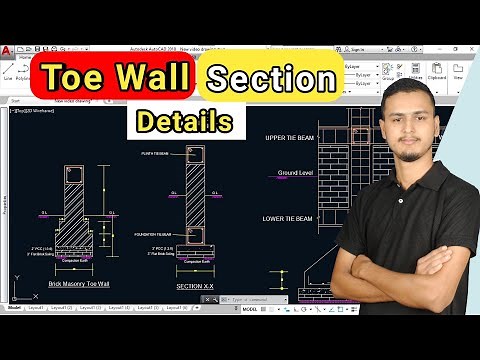 Toe Wall Section in AutoCAD | Toe Wall Section For Building | Building Drawing Series |