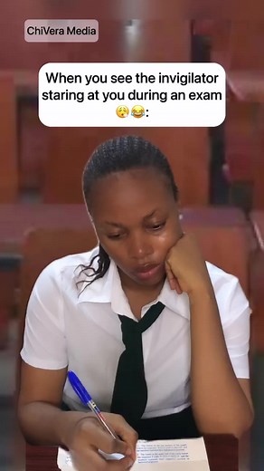 When you see the invigilator staring at you during an exam 😮‍💨😂 #relatable #schools #exam #funny #reels #comedy #viralreels | ChiVera Media