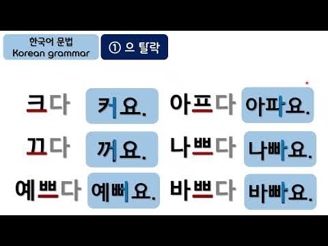 한국어 불규칙 으 탈락