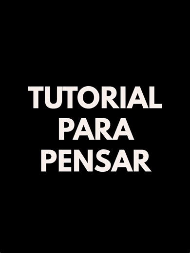 "Tutorial para pensar" Un falso tutorial. Una voz que da órdenes inúti...