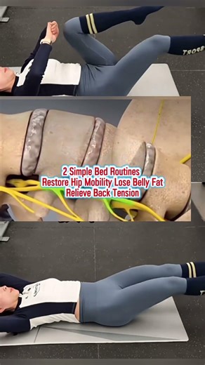 2 Simple Bed Routines to Restore Hip MobilityLose Belly FatRelieve Back Tension#shorts#mobility