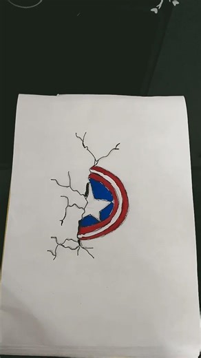 captain America shield drawing