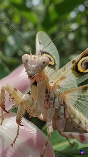 Those Aren't Real Eyes! 😱 This Mantis Has a Crazy Defense!