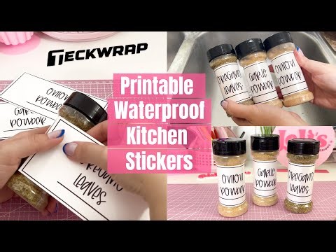 Printable Waterproof Kitchen Stickers
