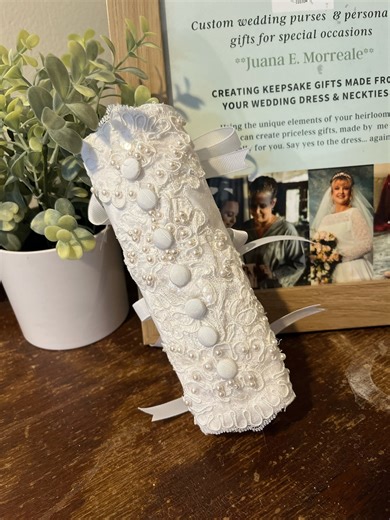 Custom Wedding Bouquet Wrap: Repurposed Dress Keepsake - Etsy