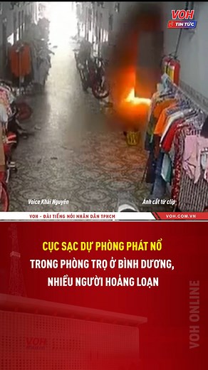 4.9M views · 16K reactions | Cục sạc dự phòng phát nổ trong phòng trọ khiến nhiều người hoảng loạn tháo chạy #reels #voh #radio #tintuc #tinnhanh #tinnong #thoisu #news | VOH Radio | Facebook