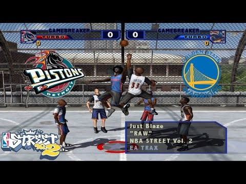 NBA Street Vol. 2 – Detroit Pistons vs Golden State Warriors | PS2, Xbox, GameCube & PSP Gameplay
