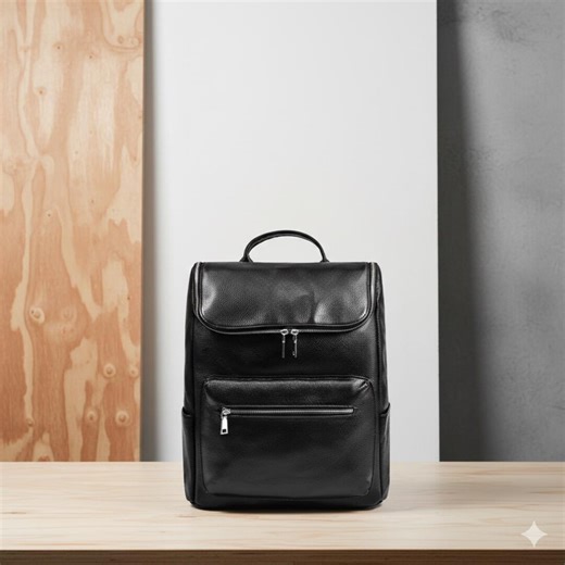 Men's Genuine Leather Backpack, Travel & Office Bag - Etsy