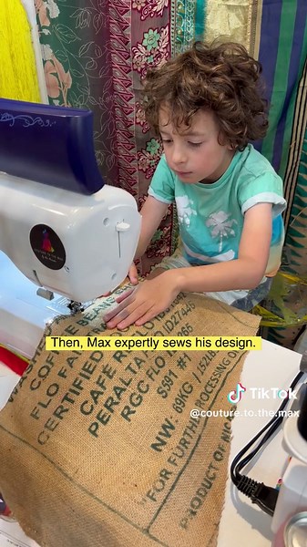 The design process of an 8yo fashion designer. 🧵👗🪡 It likely looks a lot like the process of an adult fashion designer (though Max doesn’t sketch) but with more candy and snack breaks. 😃🍭 💃🏽 @ItsLindsayJay 📸 @Paradigm X Photography ☕️ @Groundwork Coffee #dressmaker #dressmaking #tailor #fashiontiktok #dressdesigner