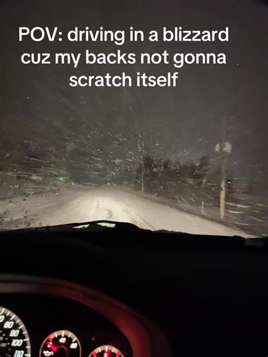 Driving in a Blizzard for Free Food and Comfort