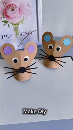 Paper Mouse Craft | Easy Kids Craft Idea | DIY Rat Project for School | Best Out of Waste 🎨🐭#diy