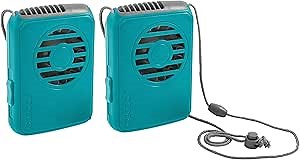 Amazon.com: O2COOL Deluxe Necklace Fan, Battery Powered with Adjustable Lanyard, 2 Pack, Teal : Home & Kitchen