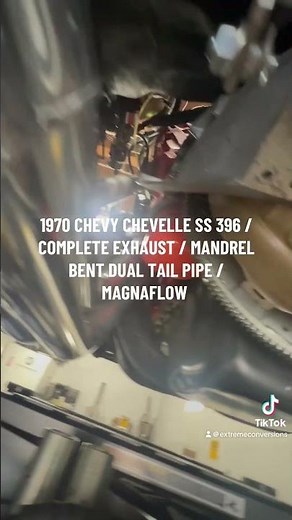 1970 CHEVY CHEVELLE SS 396 / COMPLETE EXHAUST / MANDREL BENT DUAL TAIL PIPE / MAGNAFLOW#1970 #chevy