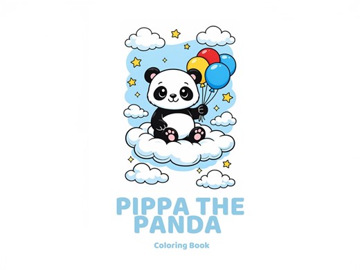 Pippa the Panda Large Print Coloring Book for Seniors Printable - Etsy