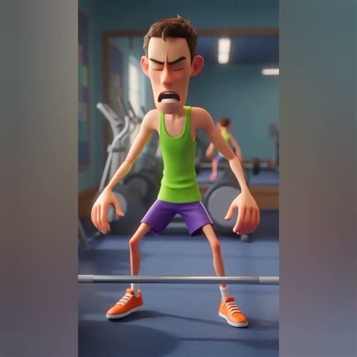 Gym Fail Transformation 😂💪 | Funny Cartoon Short #shorts