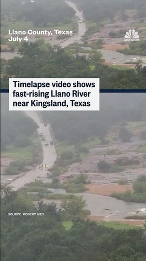 Timelapse video shows fast-rising Llano River near Kingsland, Texas
