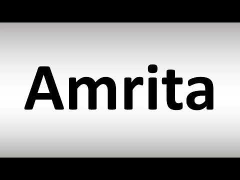 How to Pronounce Amrita