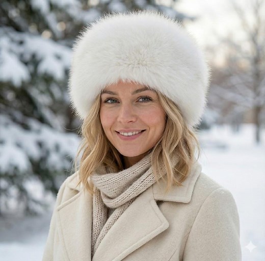 Luxury Fur Cossack Hat – Women’s Plush Russian Ushanka | Y2K Winter Style & Trendy Fluffy Ski Hat for Cold Weather - Etsy