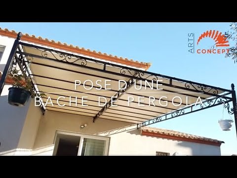 POSE D'UNE BÂCHE/TOILE DE PERGOLA