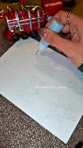 ❄️ The easiest holiday card you’ll paint this year! @watercolor_arezoo If you’re looking for a relaxing way to get into the holiday spirit, try this simple snowflake resist technique. It’s perfect for beginners and looks so magical when it’s finished! ✨ How to do it: 1. Sketch your snowflakes lightly or use masking fluid (or a white wax crayon!) to draw them on the paper. 2. Let the fluid dry completely. 3. Wash a cool blue watercolor mix over the entire page. 4. Once dry, rub away the masking f